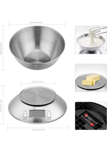 LCD Ekran Elektronik Dijital Mutfak Terazisi Inox Hassas Mutfak Tartısı fırsatları