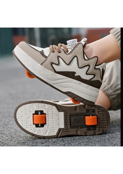 Unisex Skateboard Ayakkabı Düğmeli Kapanabilir Tekerlekli fiyatları