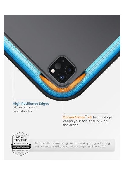 360 Koruyucu Tablet Kılıfı iPad Pro 13 Inç (M4), iPad Air 13 Inç (M2) 2024, iPad Pro 12.9 Inç (6./5./4./3. Nesil) Sihirli Klavye, Suya Dayanıklı iPad Kılıf Çanta fiyatları