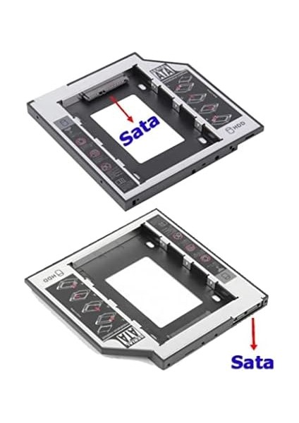 12.7mm HDD Caddy DVD SSD Kutu Sata CD Kızak Ikinci Harddisk Laptop Notebook 4717 modelleri