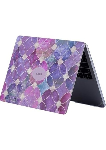 Macbook Air M1 Kılıf 13 Inç FLOWER04 (Touchıd'li M1 Air) A2337 A2179 A1932 ile Uyumlu Açık Pembe modelleri