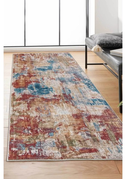 Dijital Yıkanabilir Kaymaz Salon Halısı Mutfak Halısı Yolluk Balkon Halısı DC-7274