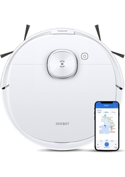 Deebot N10 Beyaz Robot Süpürge ve Paspas 4300 Pa Emiş Gücü