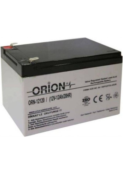 ORN-12120 ,12V/12AH Kuru Akü