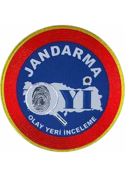 Jandarma Olay Yeri 3D Arması, 2025 Yeni Model Cırtlı, Standart Ölçü, Plastik li
