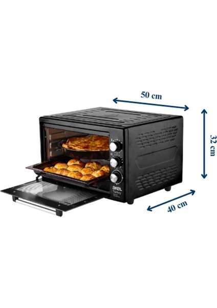AF380L Lambalı, Termostatlı, Saatli 38 Litre Midi Fırın