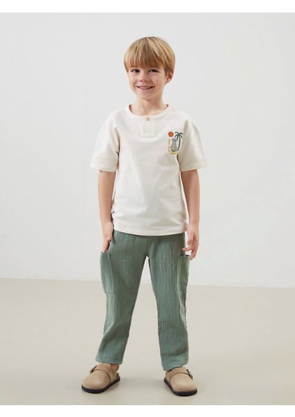 Lcw Baby Yeşil Basic Erkek Çocuk Kargo Pantolon