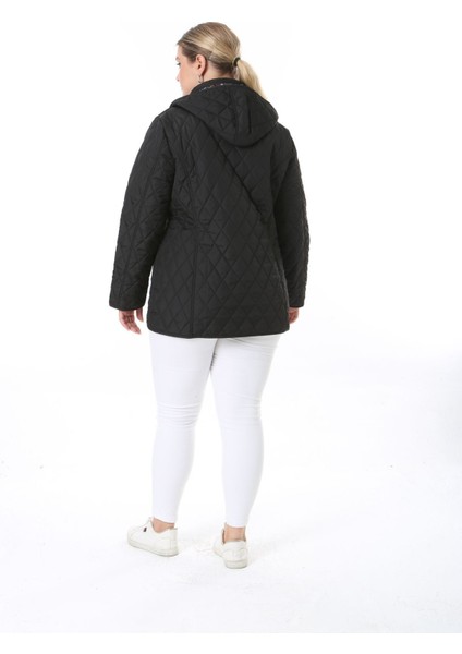 Kapitone Mont, Büyük Beden Mont, Baharlık, Büyük Beden Ceket, Kapüşonlu, Suya Dayanıklı Mont,krem fırsatları