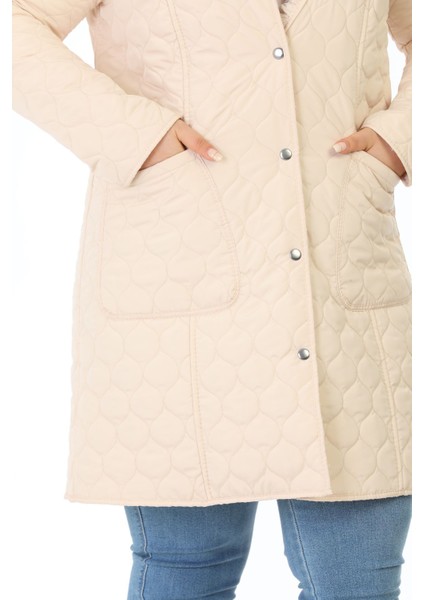 İthal Yumuşak Kürklü Mont, Büyük Beden , Tavşan Tüylü Kaban, Su Itici Mont,kapitone Mont,diz üstü fırsatları