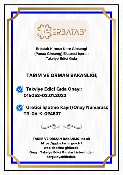 Kırmızı Kore Ginsengi Ekstresi Korean Ginseng 30 Kapsül