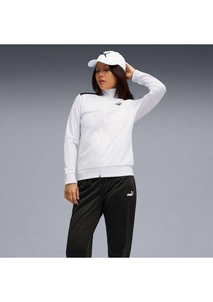 Poly Kadın Beyaz Dik Yaka Eşofman Takımı