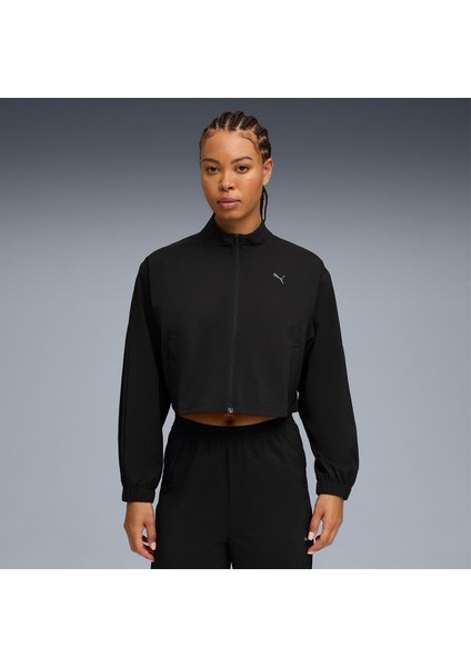 Fashion Kadın Siyah Dik Yaka Ceket