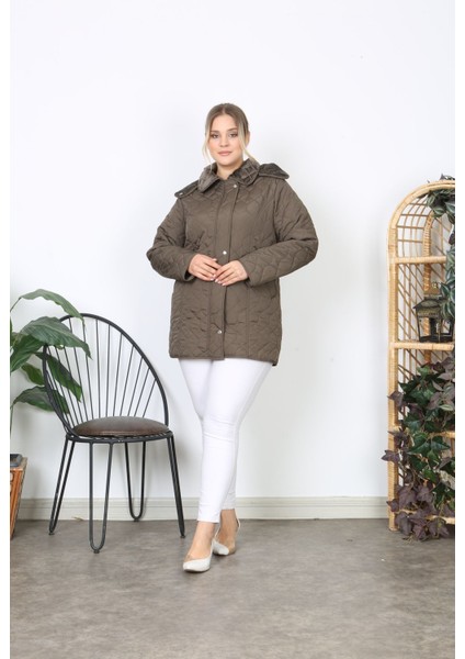 Su Itici Mont, Kapitone, Büyük Beden, Kapüşonlu, Içi Yumuşak Kürklü, Kışlık Mont fırsatları