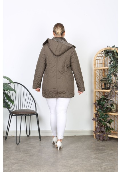 Su Itici Mont, Kapitone, Büyük Beden, Kapüşonlu, Içi Yumuşak Kürklü, Kışlık Mont indirimleri