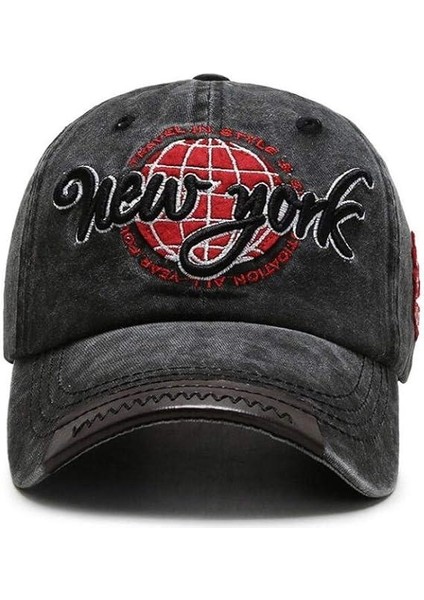 Kadın Siyah Yazılı ve Baskılı Yıkamalı Kep Şapka fiyatları