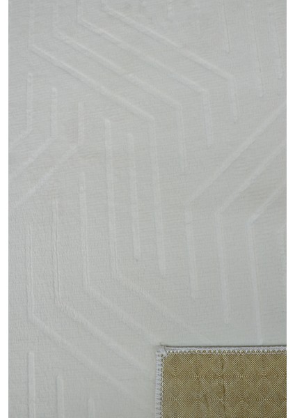 Kaymaz Tabanlı Kesme Kabartmalı Salon Koridor Mutfak Halısı 5025K Krem modelleri