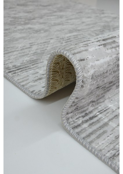 Kaymaz Tabanlı Kesme Kabartmalı Salon Koridor Mutfak HALISI5015G Gri fırsatları