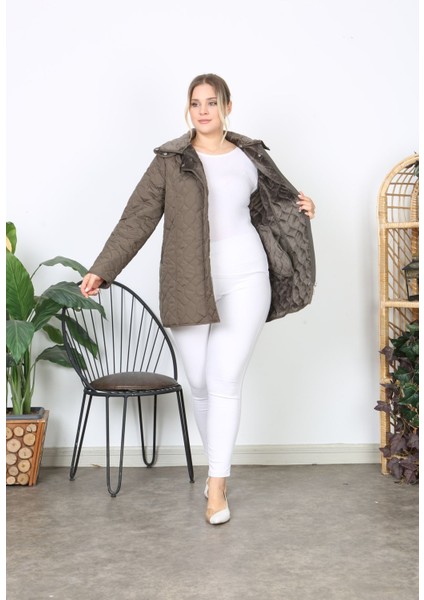 Su Itici Mont, Kapitone, Büyük Beden, Kapüşonlu, Içi Yumuşak Kürklü, Kışlık Mont modelleri