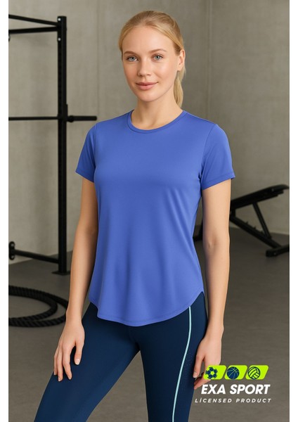 Kadın Sporcu Tişört Nefes Alabilir Hızlı Kuruyan Rahat Kesim Fitness Yoga Koşu Antrenman Üstü