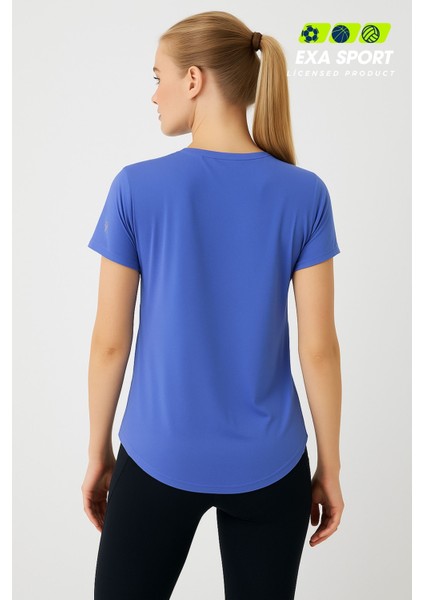 Kadın Sporcu Tişört Nefes Alabilir Hızlı Kuruyan Rahat Kesim Fitness Yoga Koşu Antrenman Üstü indirimleri