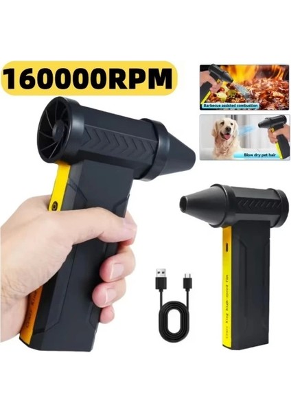 Turbo Jet 160000RPM Şarjlı Turbo Jet Şiddetli Fan Yüksek Hızlı Güçlü Hava Üfleyici Araç Süpürgesi fiyatları