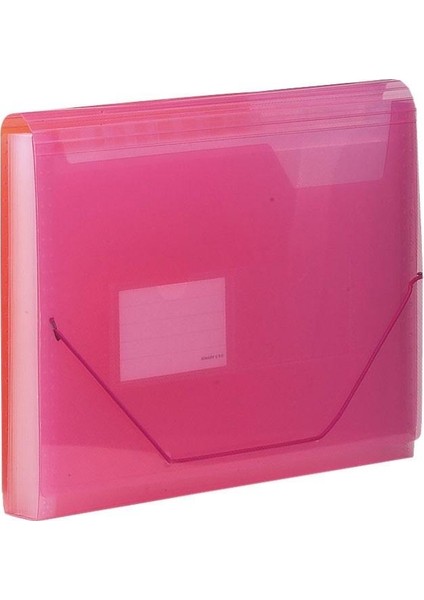Evrak Dosyası 13 Cep Lastikli Pembe Sunum Tipi 13 Parça Ölçülerle