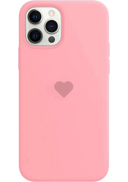 iPhone 12 / 12 Pro Uyumlu Içi Kadife Kalpli Premium Lansman Kılıflar