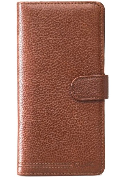 Telefon Girişli Patlı Hakiki Deri El Portföyü- Taba Erkek / Kadın P202