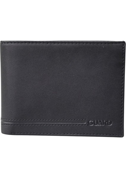 Siyah Temi Bozuk Para Bölmeli Hakiki Deri Erkek Cüzdanı P50