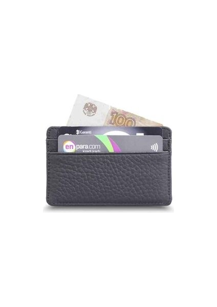 Ultra Ince Unisex Siyah Minimal Hakiki Deri Kartlık Erkek / Kadın P5150 fiyatları