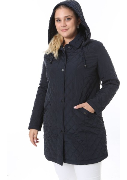 Kadın Uzun Suya Dayanıklı Memory Kumaş Kapüşonlu Mont Büyük Beden Mont fiyatları