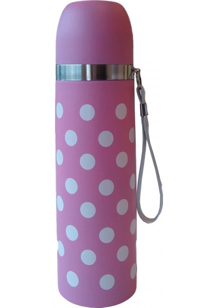 Sema Baby Puantiyeli Bebek Termosu 500 ml - Pembe