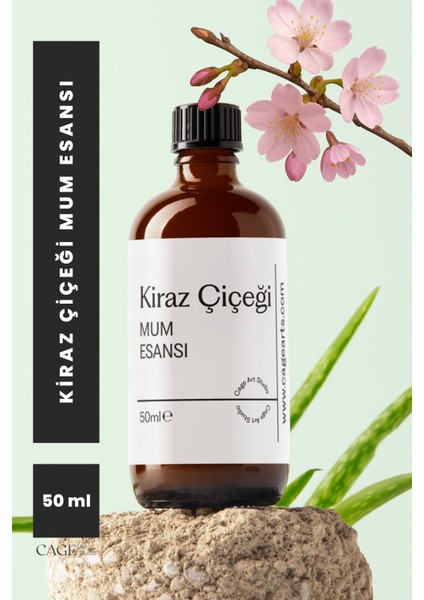 Japon Kiraz Çiçeği Mum Esansı 50 Ml, Yüksek Kalite Mum Esansı, Mum Koku Esansı, Soya Wax Esansı 50ML