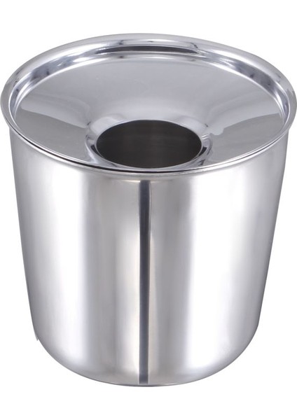 Özbir Çelik Masa Üstü Çöp Kovası 10,5 cm 304 Kalite Paslanmaz Çelik 1 Adet