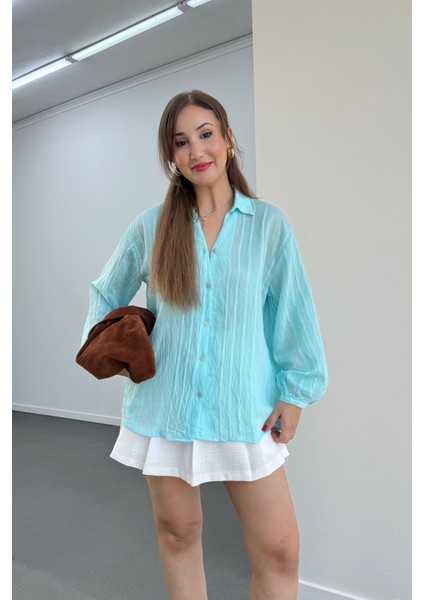 Endiya Şerit Işleme Detaylı Gömlek