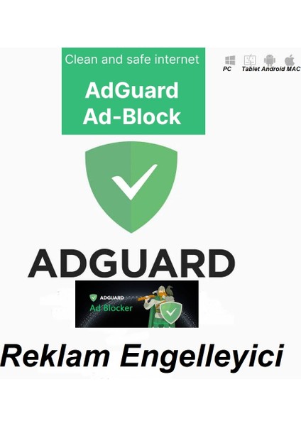 Premium Ad BLocker - 3 Cihaz Süresiz Abonelik Kodu (PC/MAC/Android/İOS)