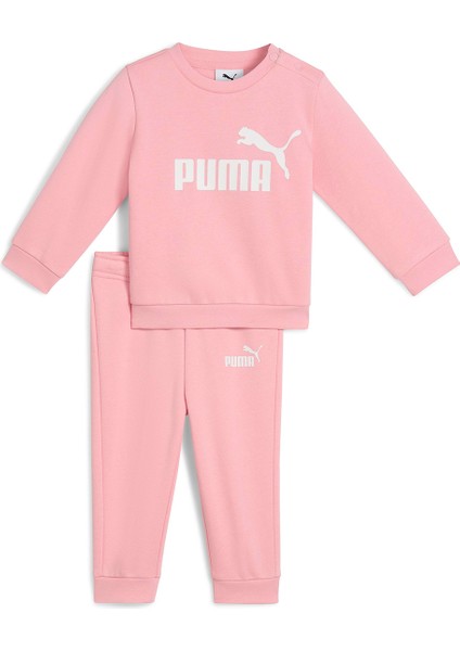 Jogger Set Essentials Crew Fl Bebek Siyah Bisiklet Yaka Eşofman Takımı