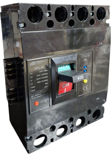 400A 4p 50KA Termik Manyetik Şalter - Kaçak Akımlı