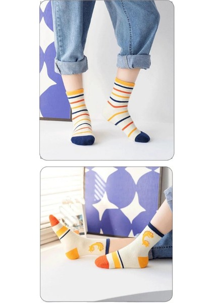 5 Çift Dinazor Desenli Bebek Çorap ve Çocuk Çorabı Özel Dinozor Serisi indirimleri