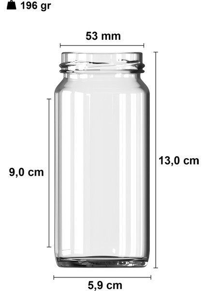 244 ml Kavanoz Metal Gold Konserve Kapaklı 244 cc Şeffaf Uzun Cam Kavanoz 48 Adet modelleri