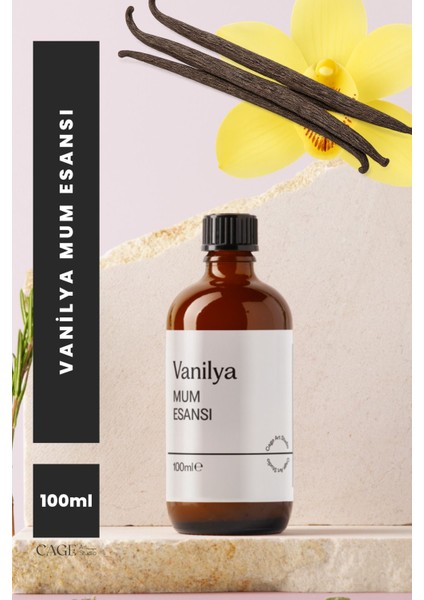 Vanilya Mum Esansı 100 Ml, Yüksek Kalite Mum Esansı, Mum Koku Esansı, Soya Wax Esansı