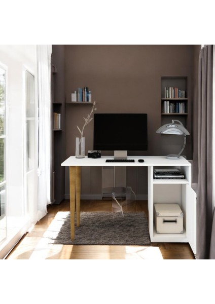 Çocuk Çalışma Masası Ahşap Ayaklı 120X45X73
