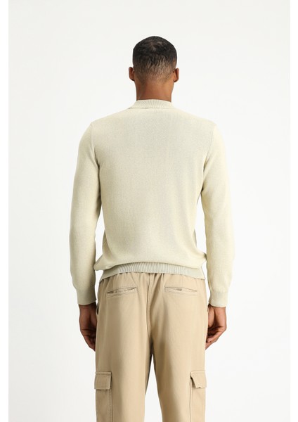 Yarım Balıkçı Yaka Regular Fit Pamuklu Triko Kazak indirimleri