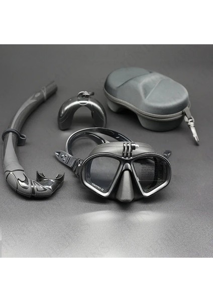 Profesyonel Dalış Maskesi Seti Gopro Montaj Temperli Cam Lens, Buğu Önleyici, Silikon Kayışlı, Su Sızdırmaz, Ergonomik Tasarım | Şnorkel, Serbest Dalış, Sörf ve Yüzme Için Uygun fırsatları