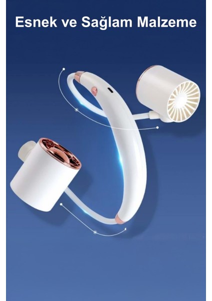 Taşınabilir USB Şarjlı 3 Kademeli Ergonomik Boyun Fanı Vantilatör Soğutucu ZB135 fiyatları