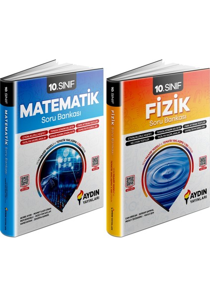 Aydın 2025 10. Sınıf Matematik + Kimya Konu Özetli Soru Bankası Seti 2 Kitap