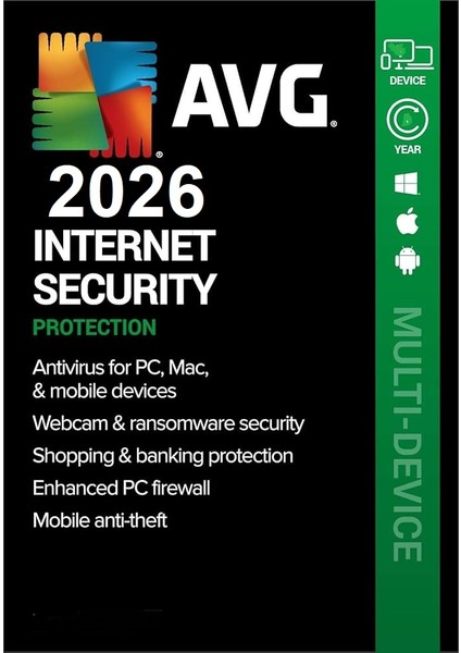 Internet Security 2026 (PC/MAC/Android/İOS) - 1 Cihaz 1 Yıl Abonelik Kodu