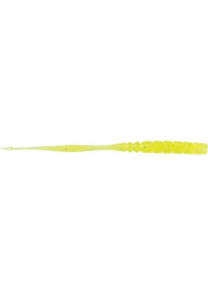 Aji Straight Tail Silikon Kurt 005 - Clear Chartreuse 76MM - 12Lİ