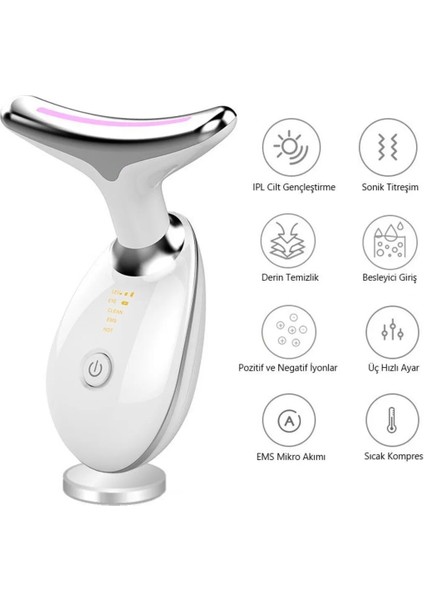 Boyun ve Yüz Ems Güzellik Cihazı ( Gıdık,sarkma ve Cihaz ) Elektronik Beyaz modelleri