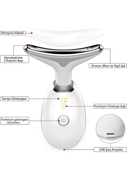 Boyun ve Yüz Ems Güzellik Cihazı ( Gıdık,sarkma ve Cihaz ) Elektronik Beyaz indirimleri